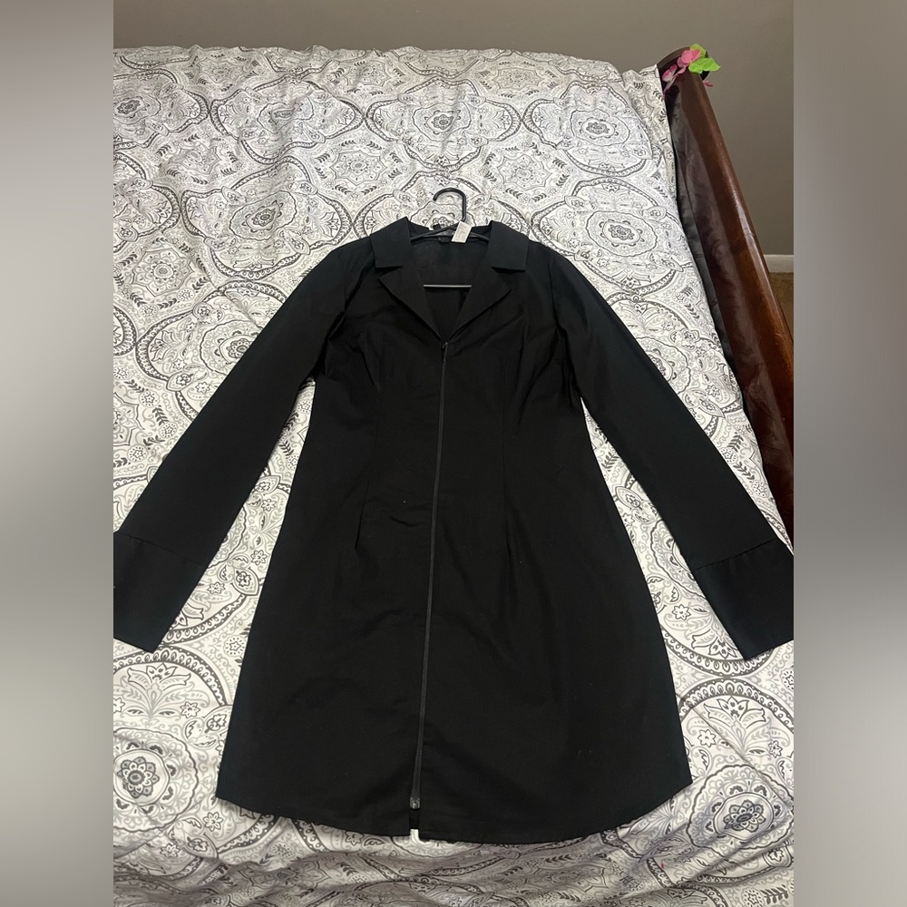 H&M Elegant Black Zip Up Women's Dress